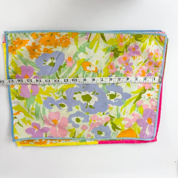 Vintage Cotton Flower Power Vibrant Placemats Set Of 6 Handmade - Picture 3 of 3